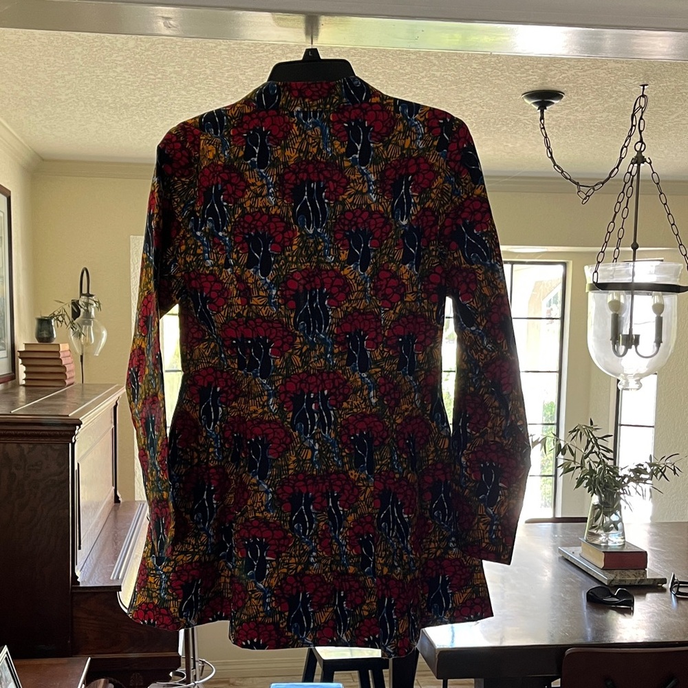 Kutula by Africana Floral Patterned Blazer in Red and Yellow - Picture 4 of 6